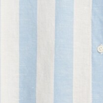 Long beach shirt in striped linen-cotton blend FADED BLUE 