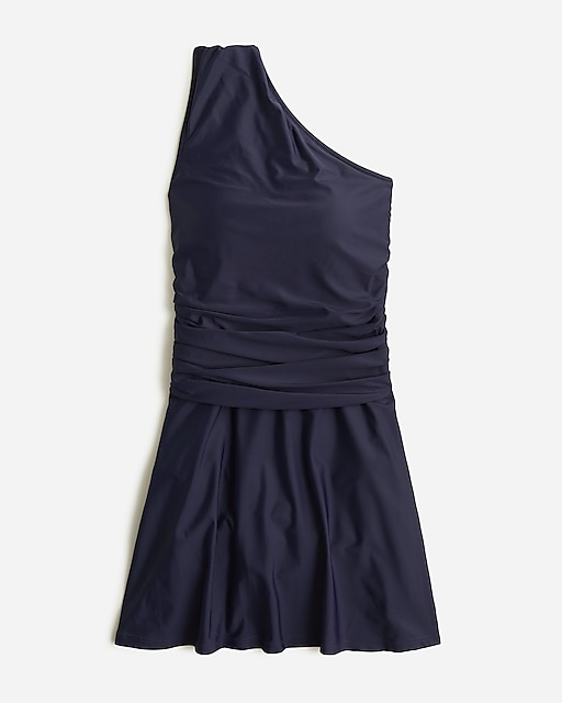  Ruched one-shoulder swim dress