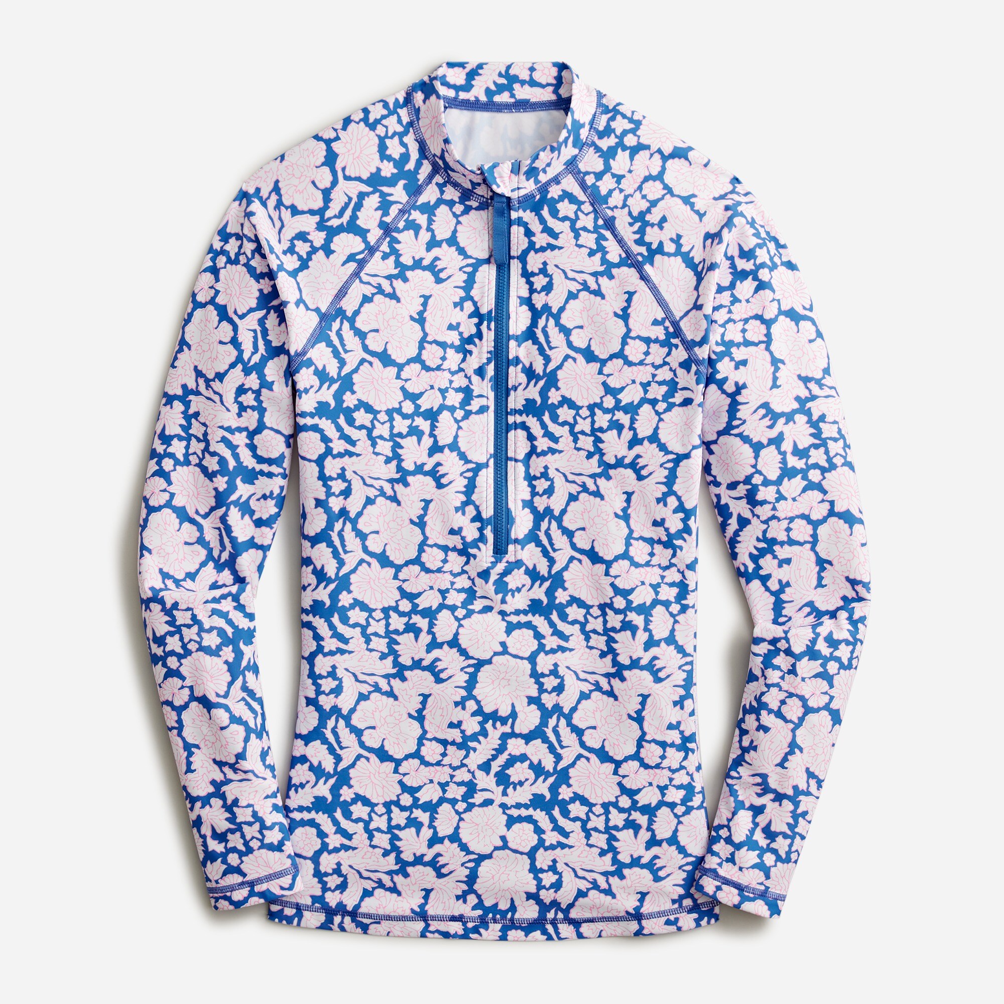 SZ Blockprints™ X J.Crew long-sleeve rash guard top in Nila print