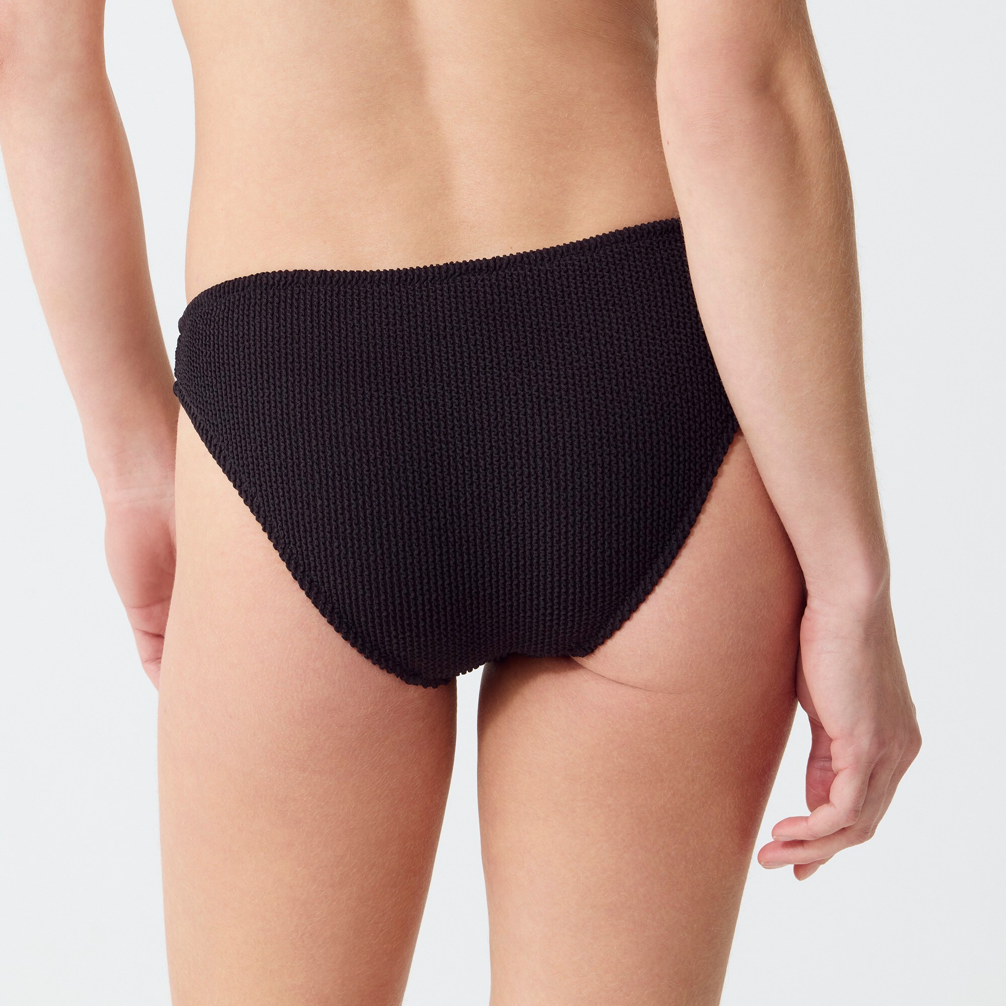 Textured hipster full-coverage bikini bottom