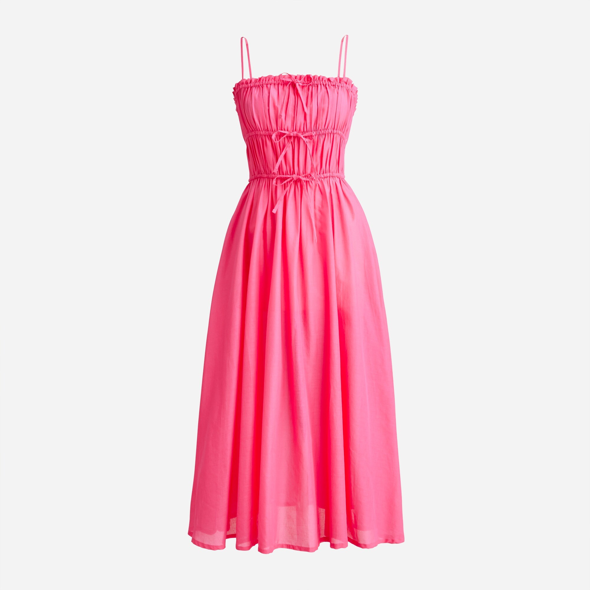 Tie-front voile cover-up midi dress