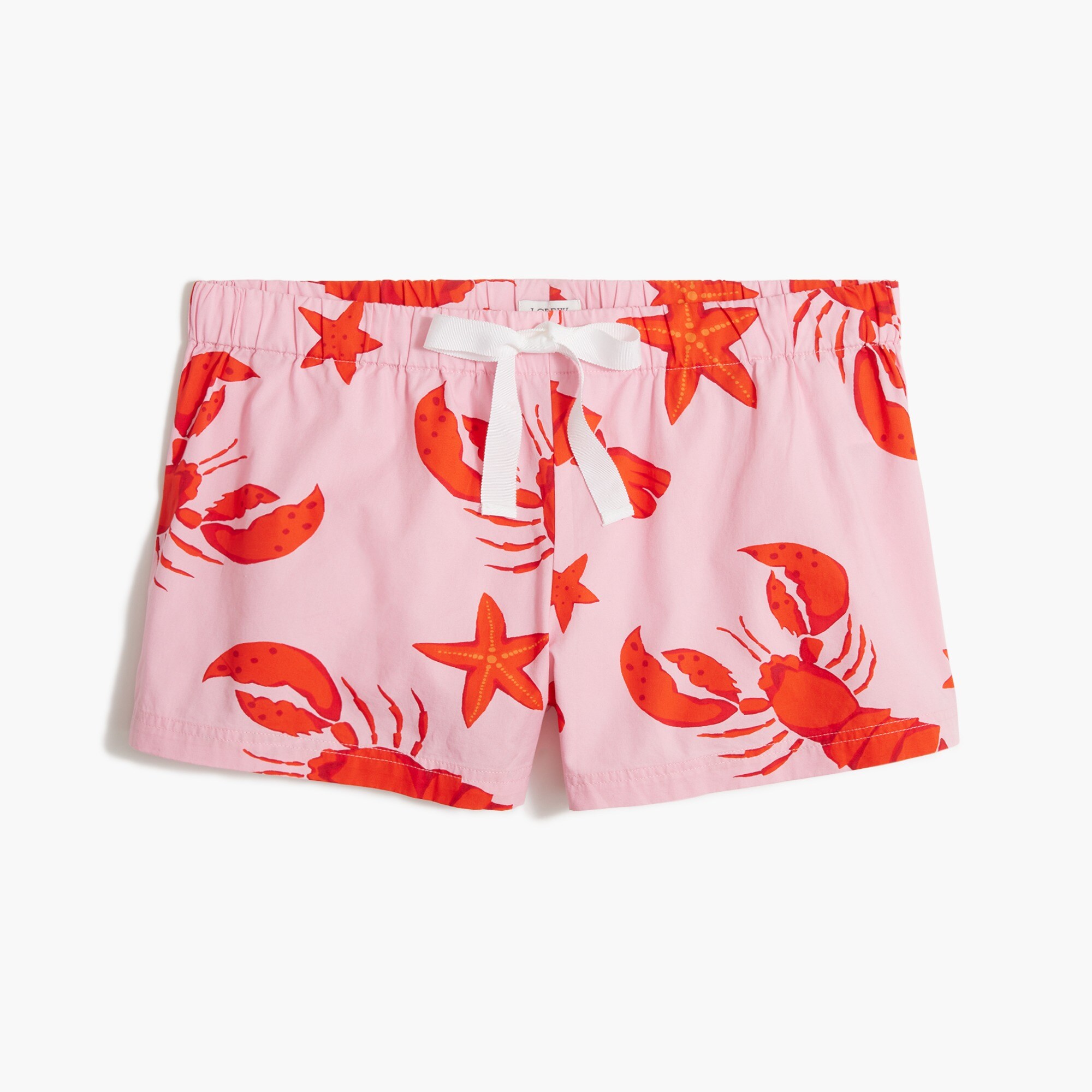 Pink Flamingo Womans Pajamas Shorts with Drawstring Sleep Shorts