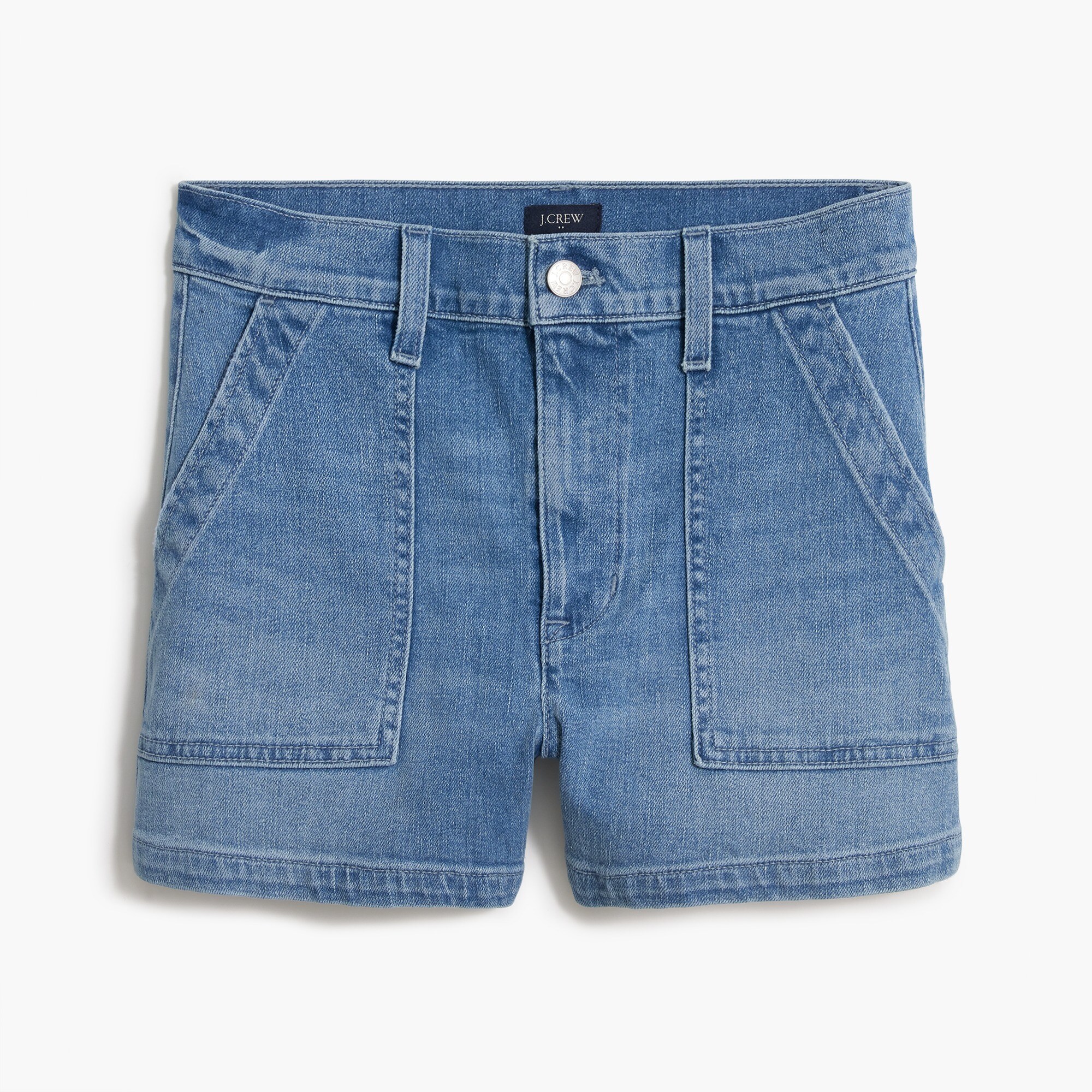 utility denim short for women