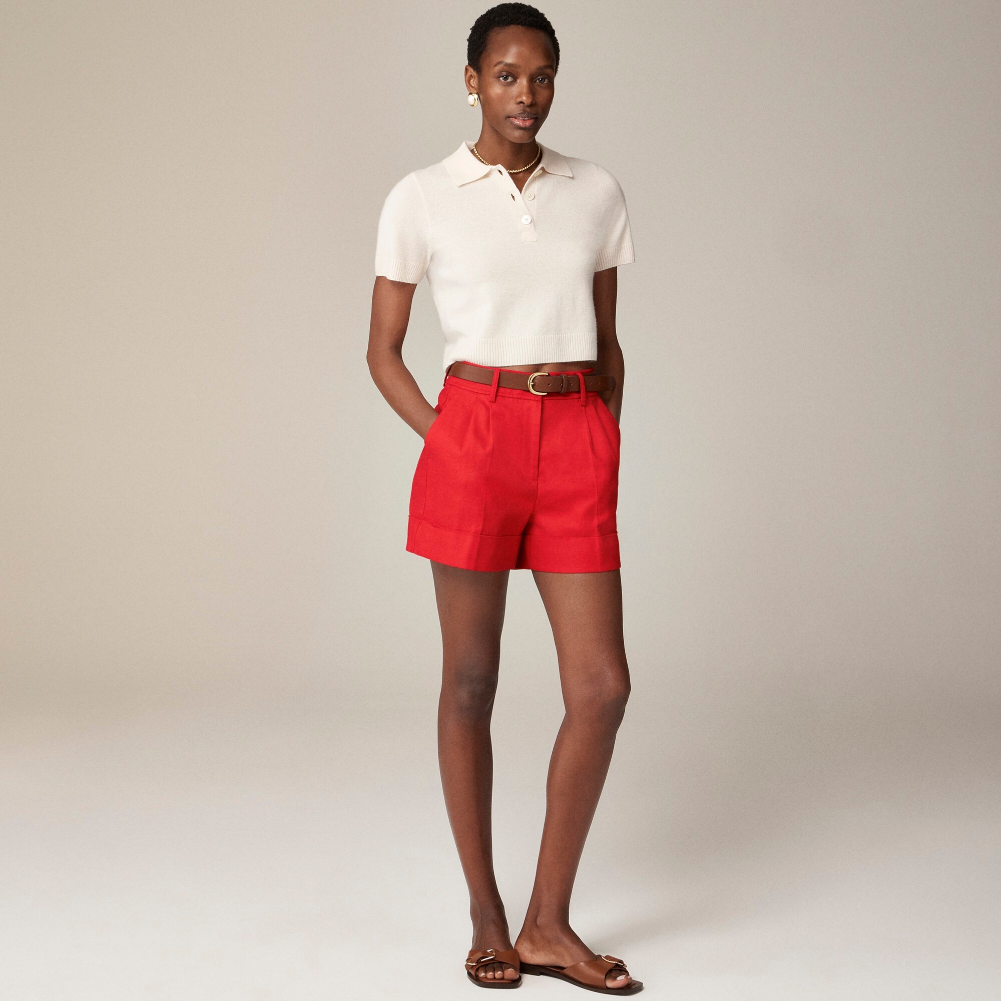 J crew red shorts deals