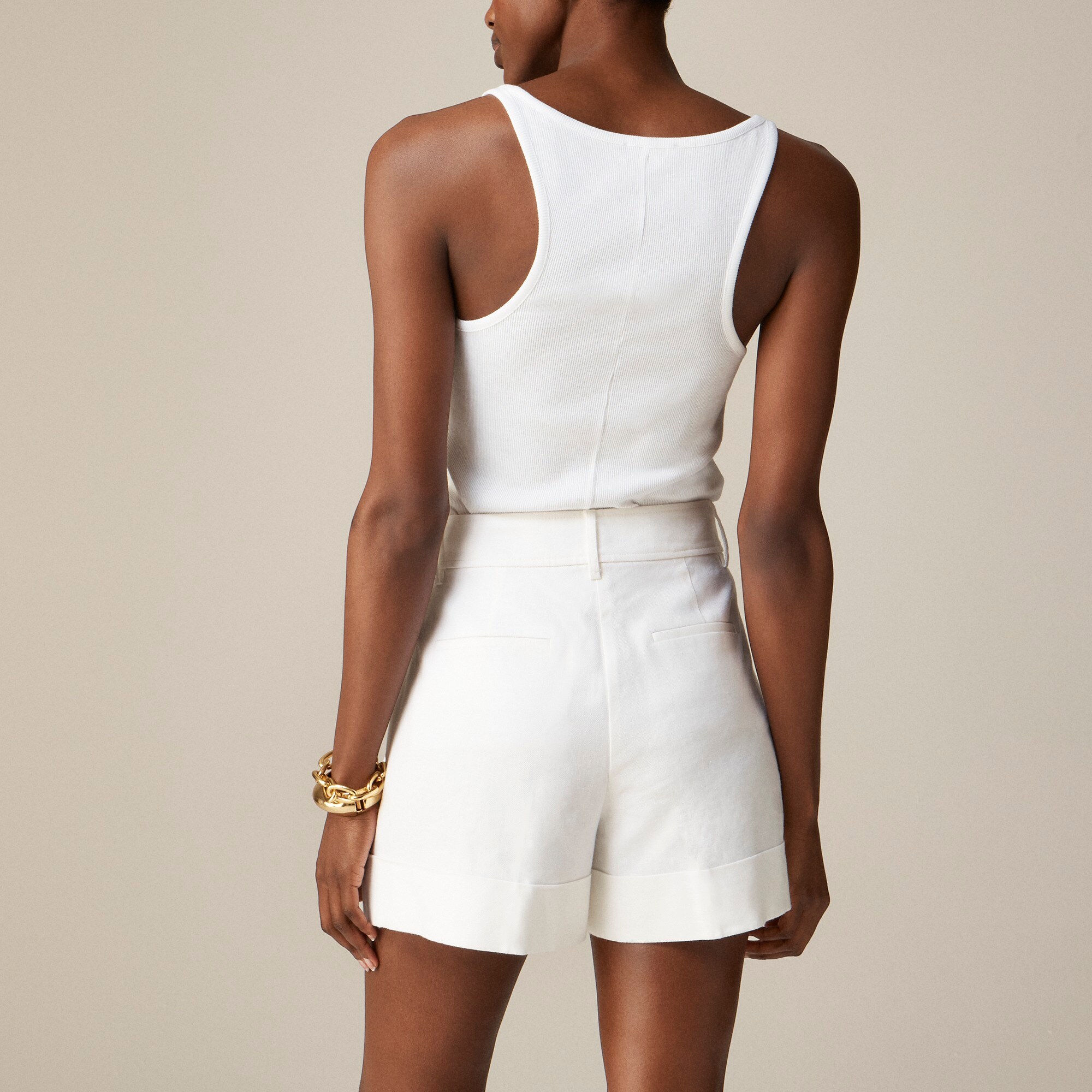 Remi short in stretch linen blend
