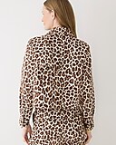 Collection cropped lady trench coat in leopard print