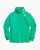 Girls&apos; button-neck tunic sweatshirt