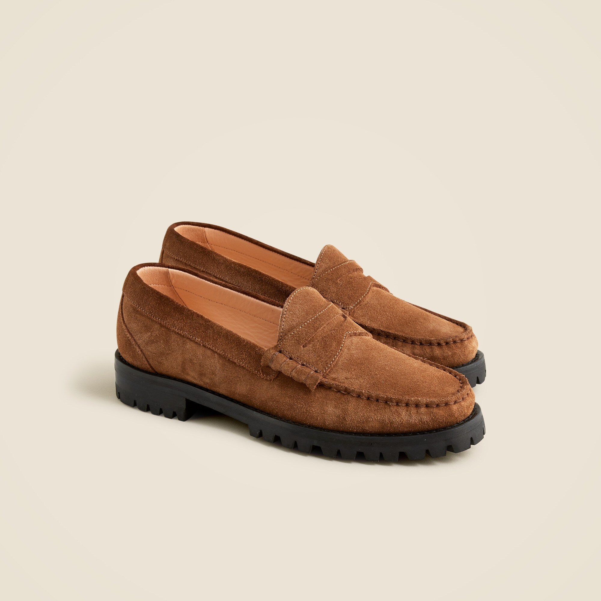 womens Winona lug-sole penny loafers in suede