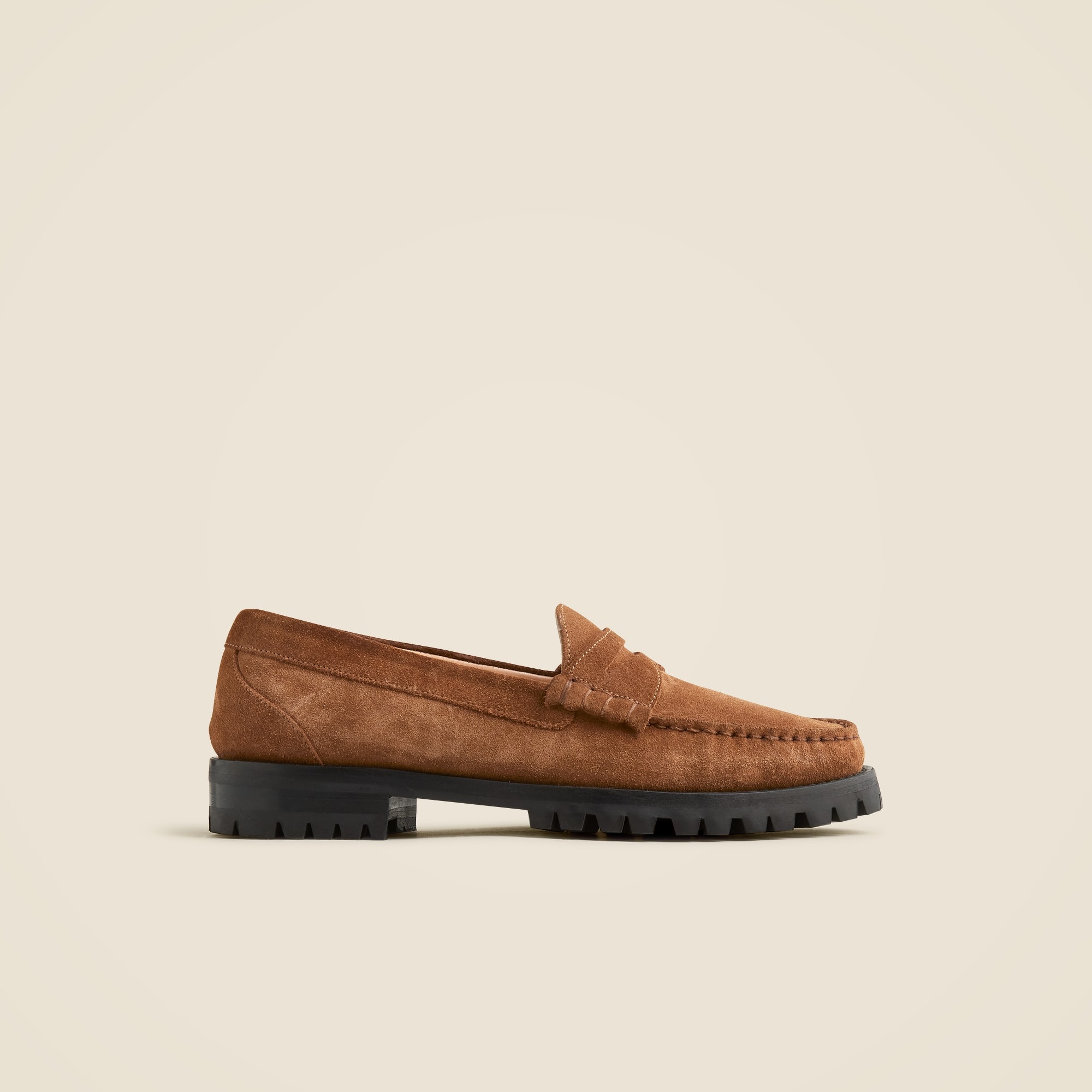 Winona lug-sole penny loafers in suede