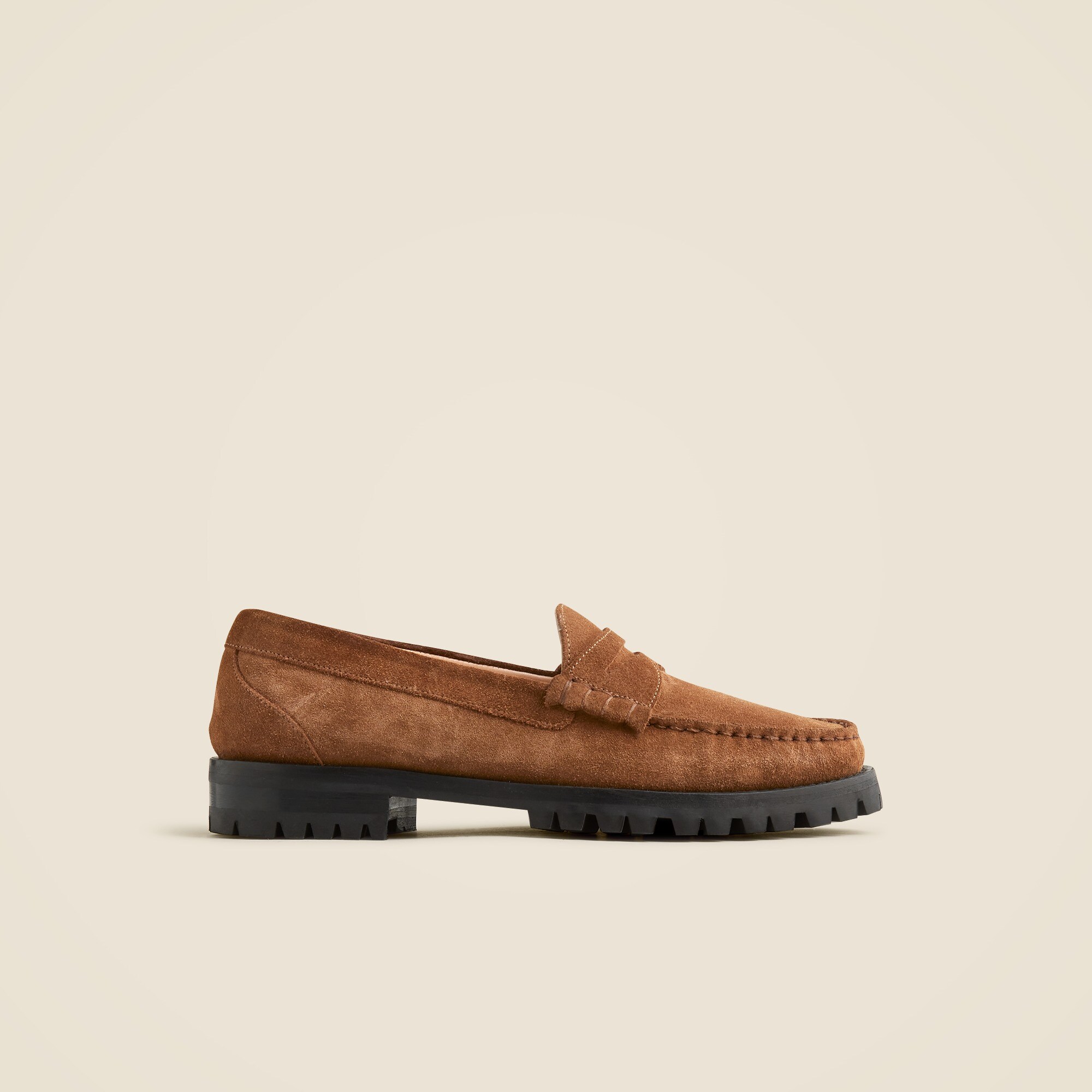 Winona lug-sole penny loafers in suede