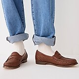 Winona penny loafers in woven Italian leather