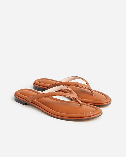  Menorca padded thong sandals in leather