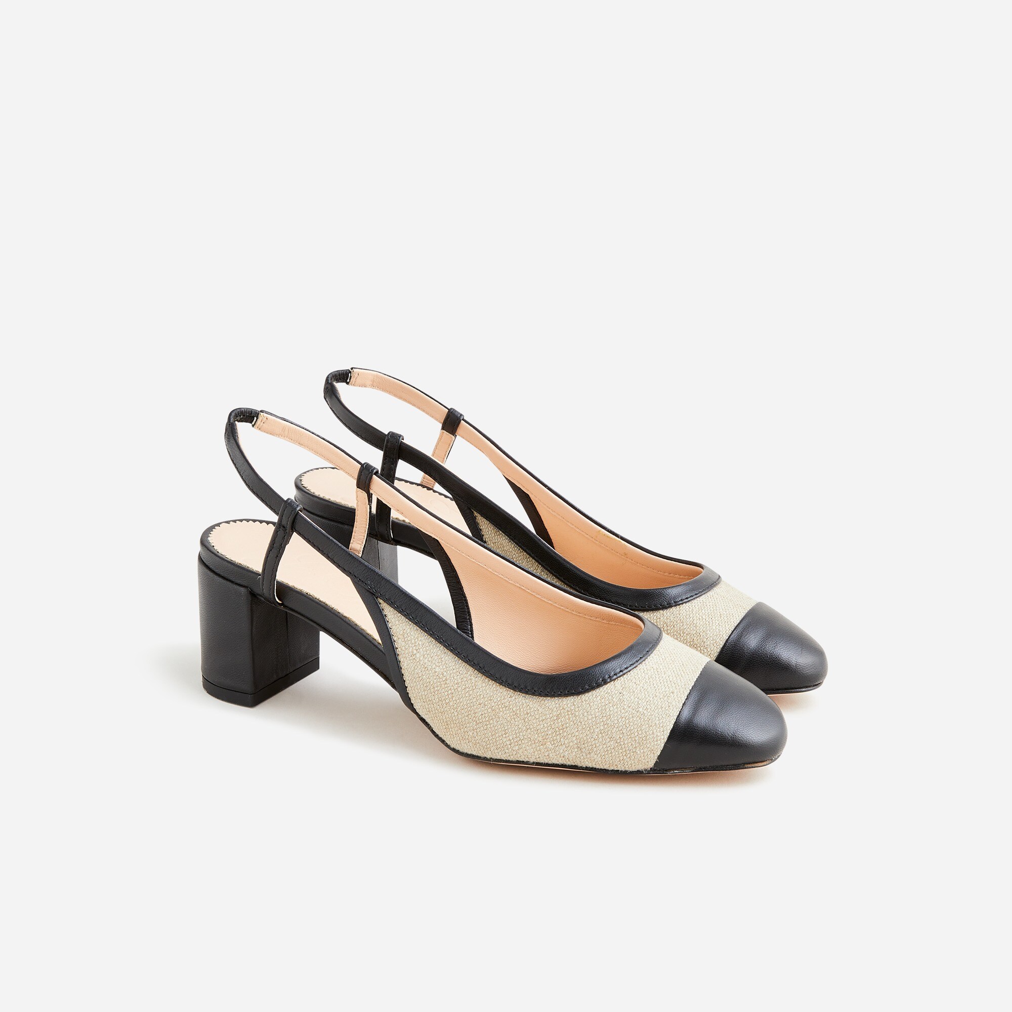  Millie slingback heels in Italian linen