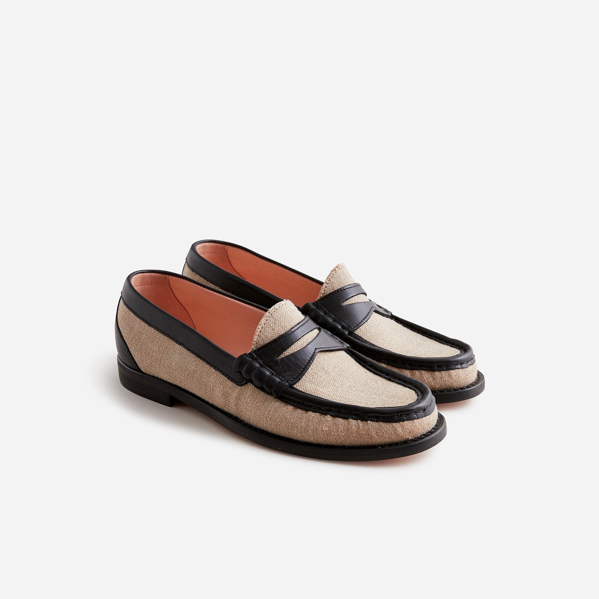 Winona Penny Loafers In Italian Linen For Women | J.Crew