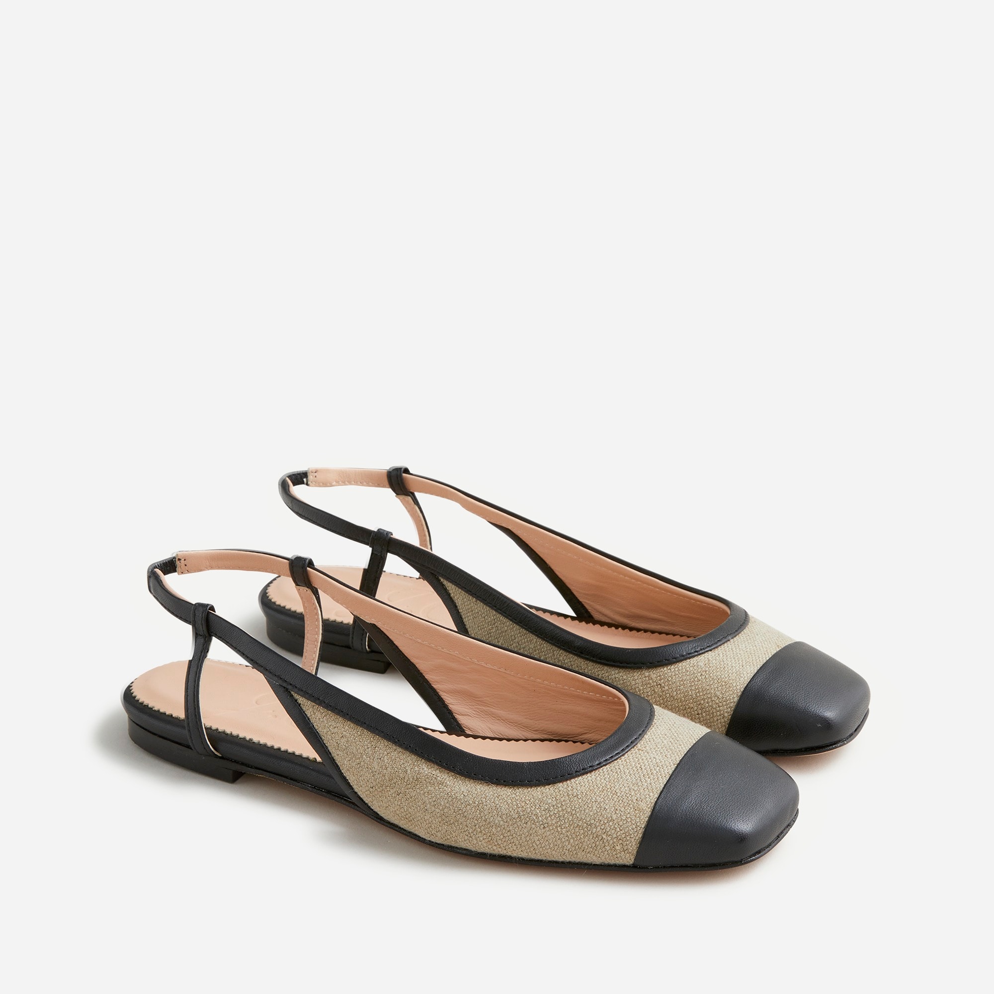 Cap Toe Slingback Flats-Flat Slingbacks-FY Zoe Shoes