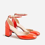Maisie ankle-strap heels in Italian patent leather