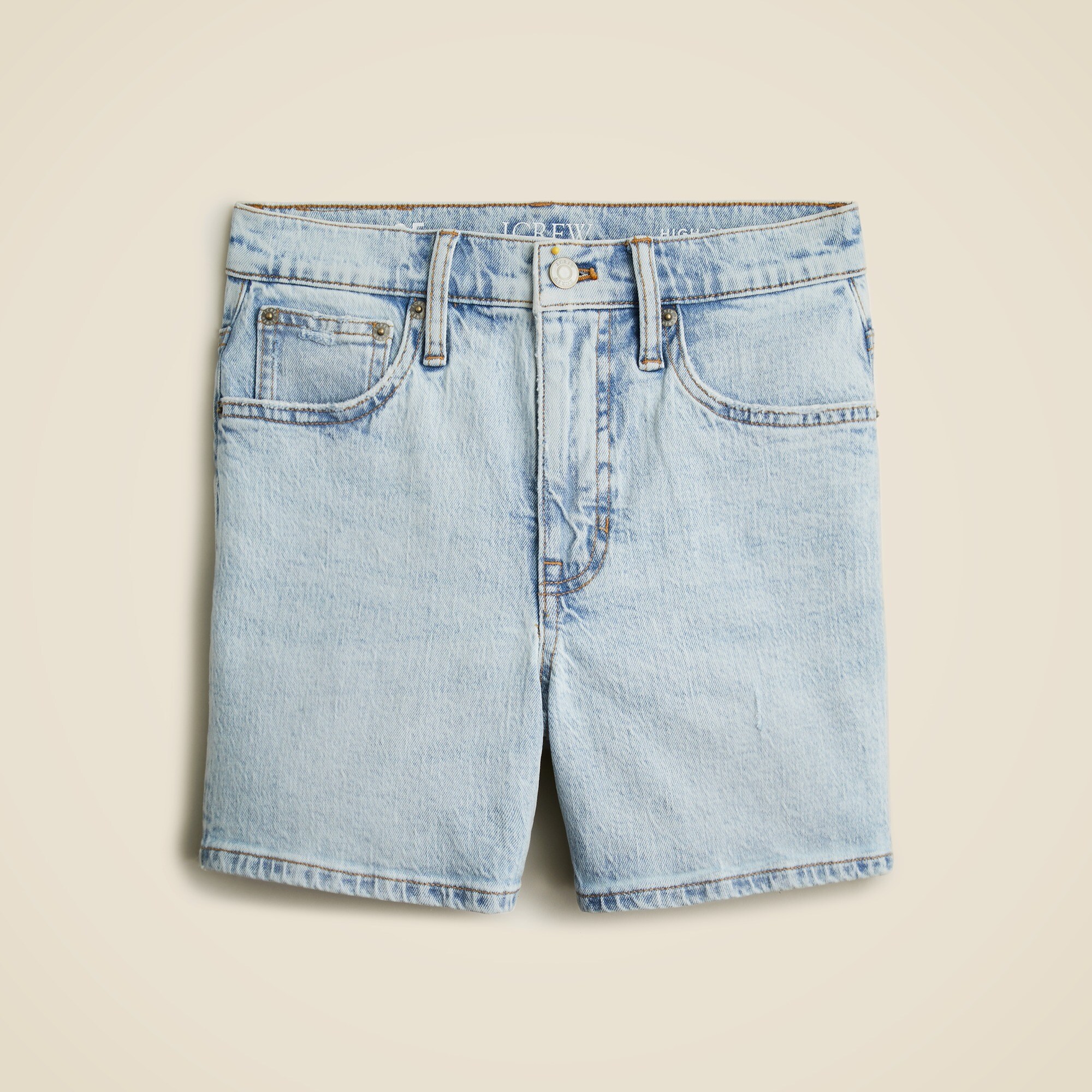 High-rise denim short in Delery wash