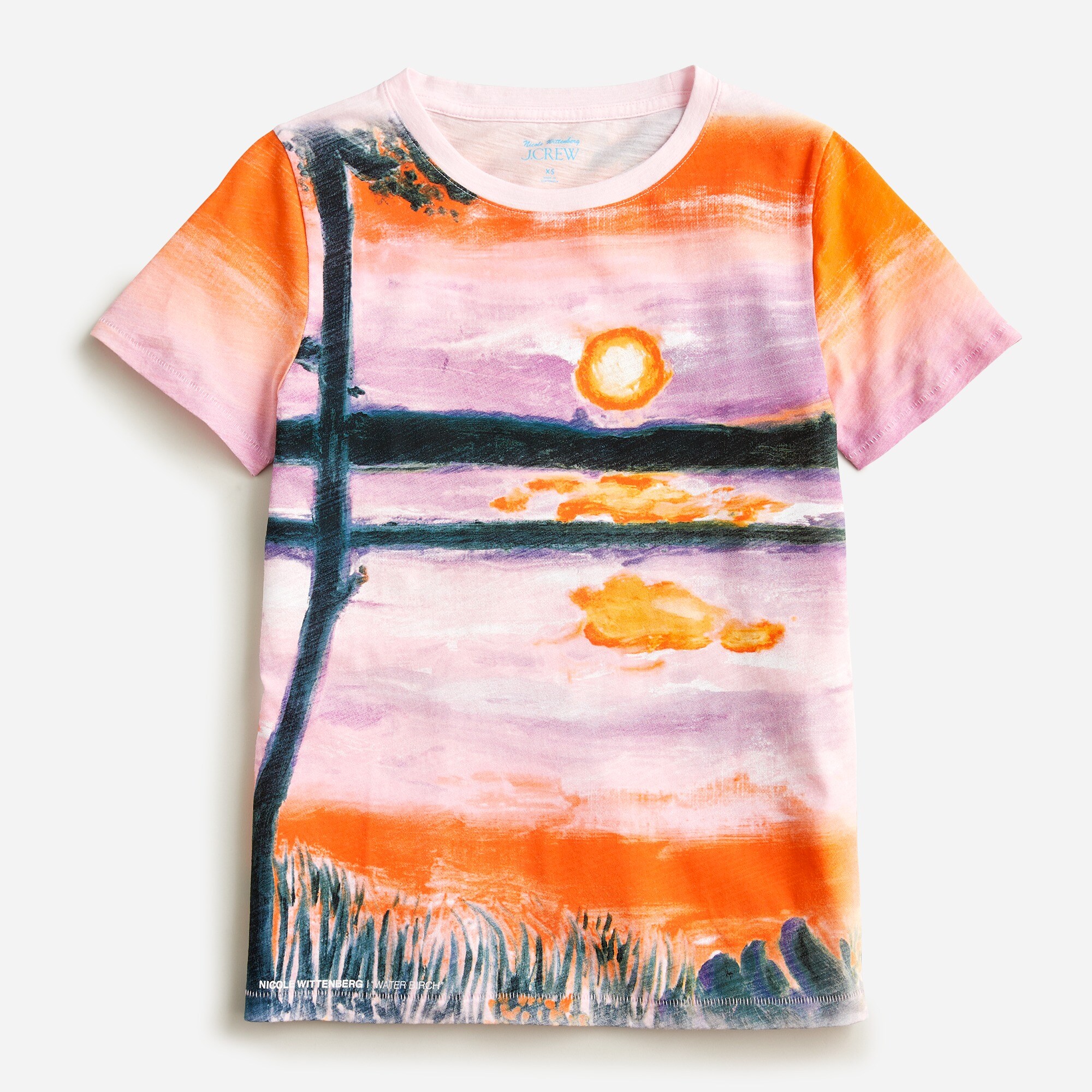 Limited-edition Nicole Wittenberg X J.Crew birch tree allover graphic T-shirt