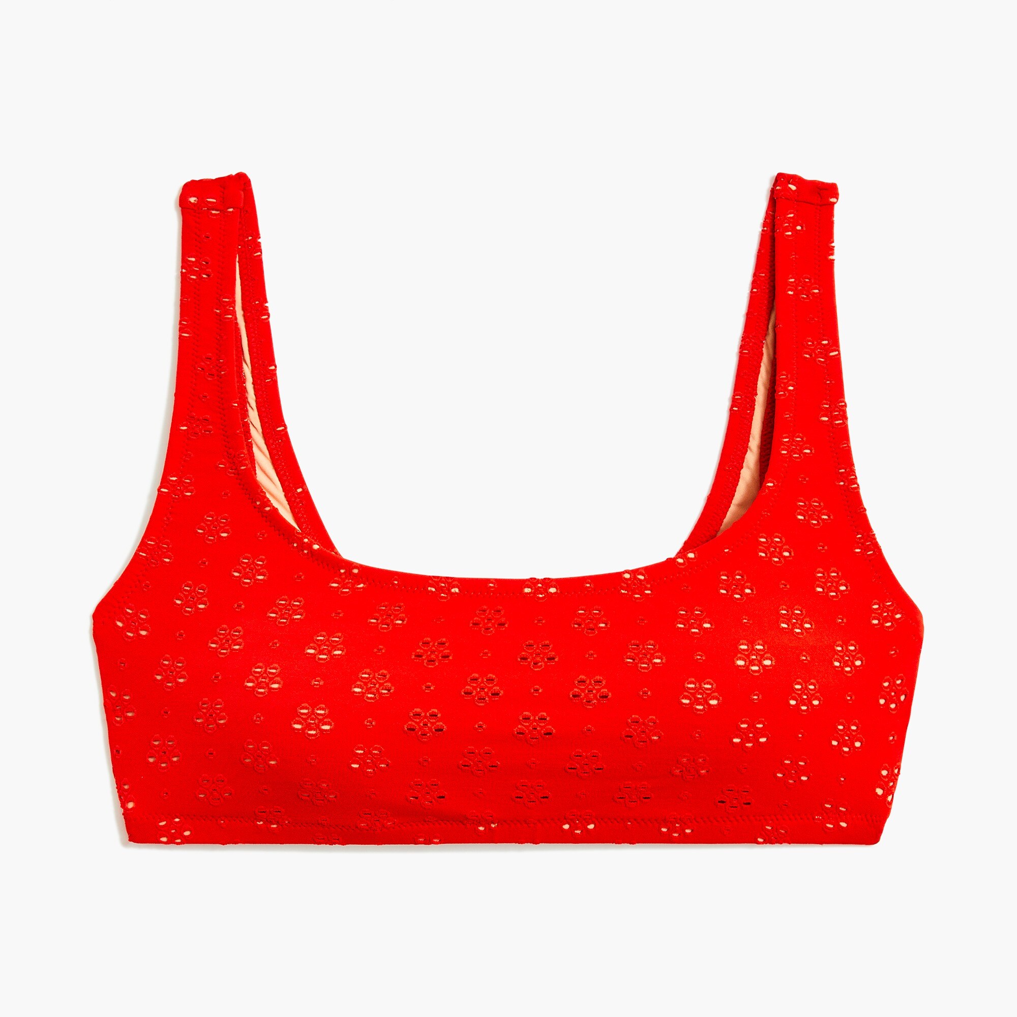 Eyelet scoop bikini top