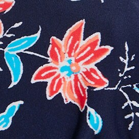 Printed string bikini top BOHEMIAN RED SAIL BLUE 