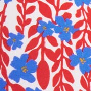 Printed string bikini top BOHEMIAN RED SAIL BLUE 
