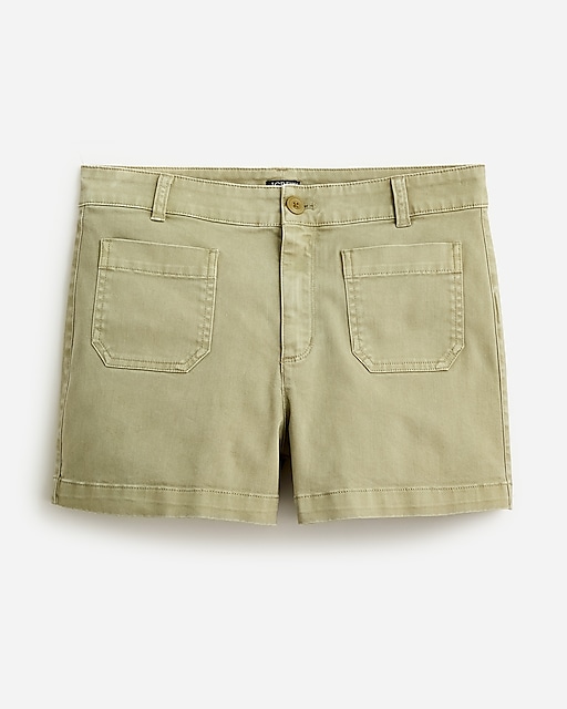 womens New patch-pocket chino short