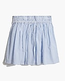 Girls&apos; seersucker skirt with smocked waistband