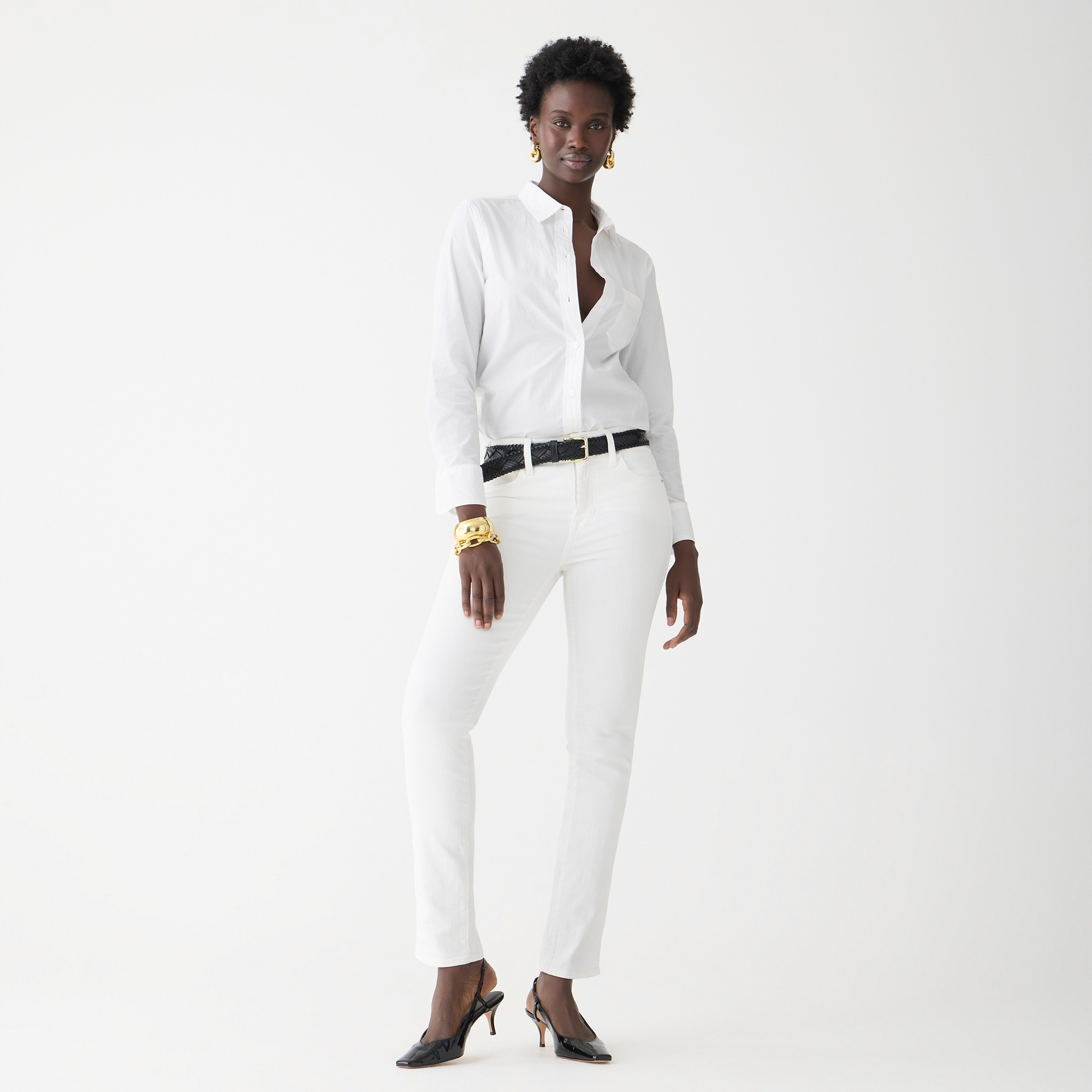  10&quot; vintage slim-straight jean in white wash