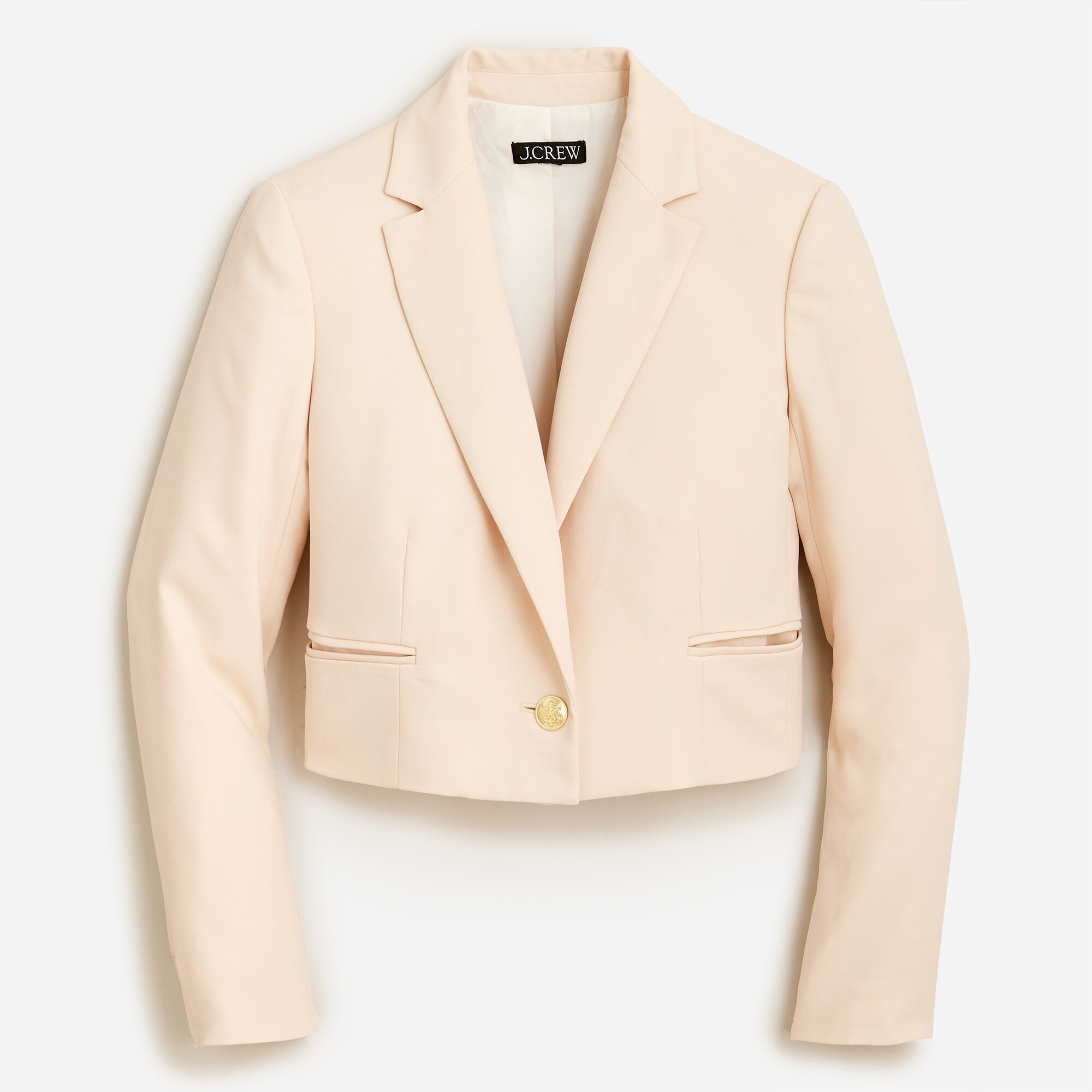 womens Cropped blazer in city crepe