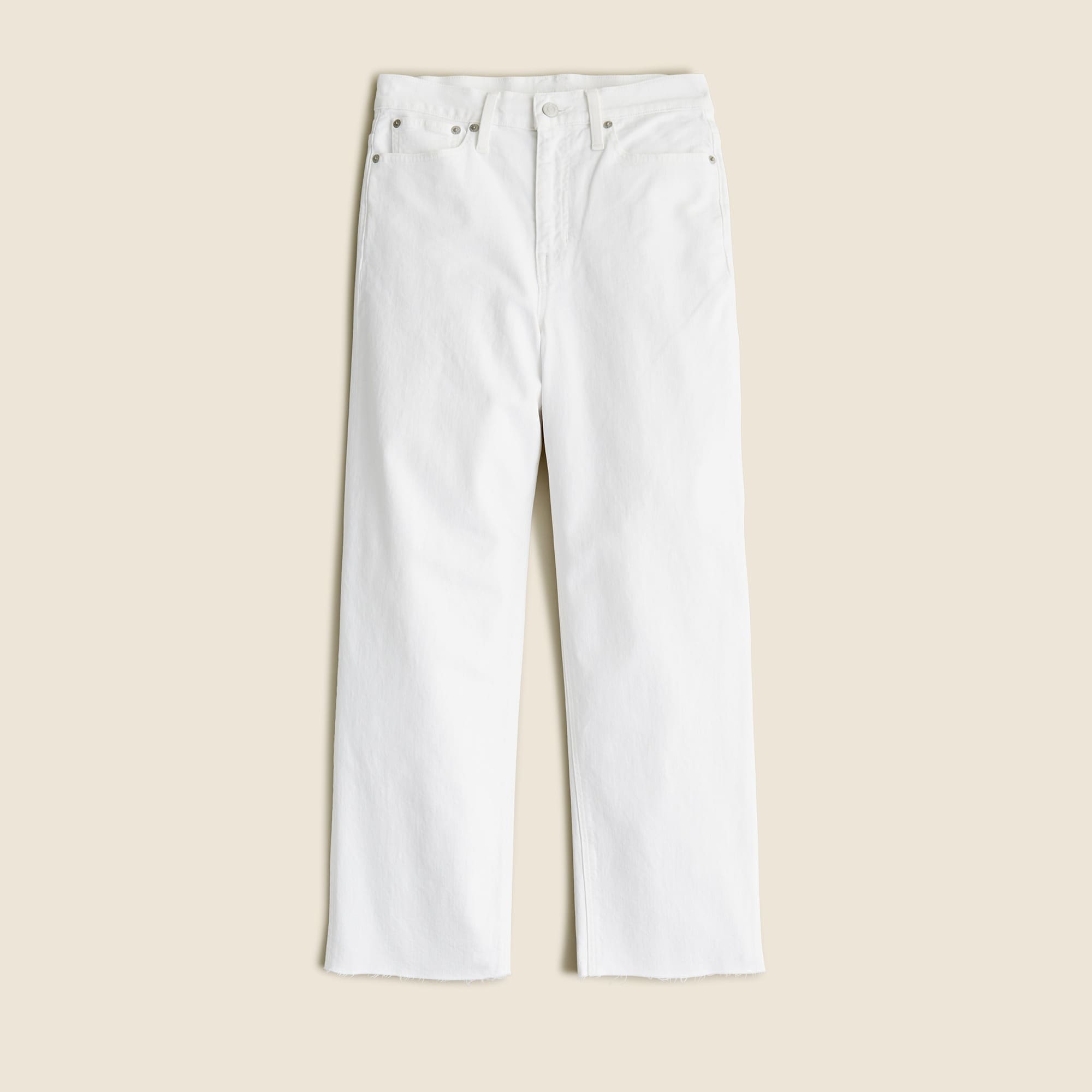 Slim wide-leg jean in white wash