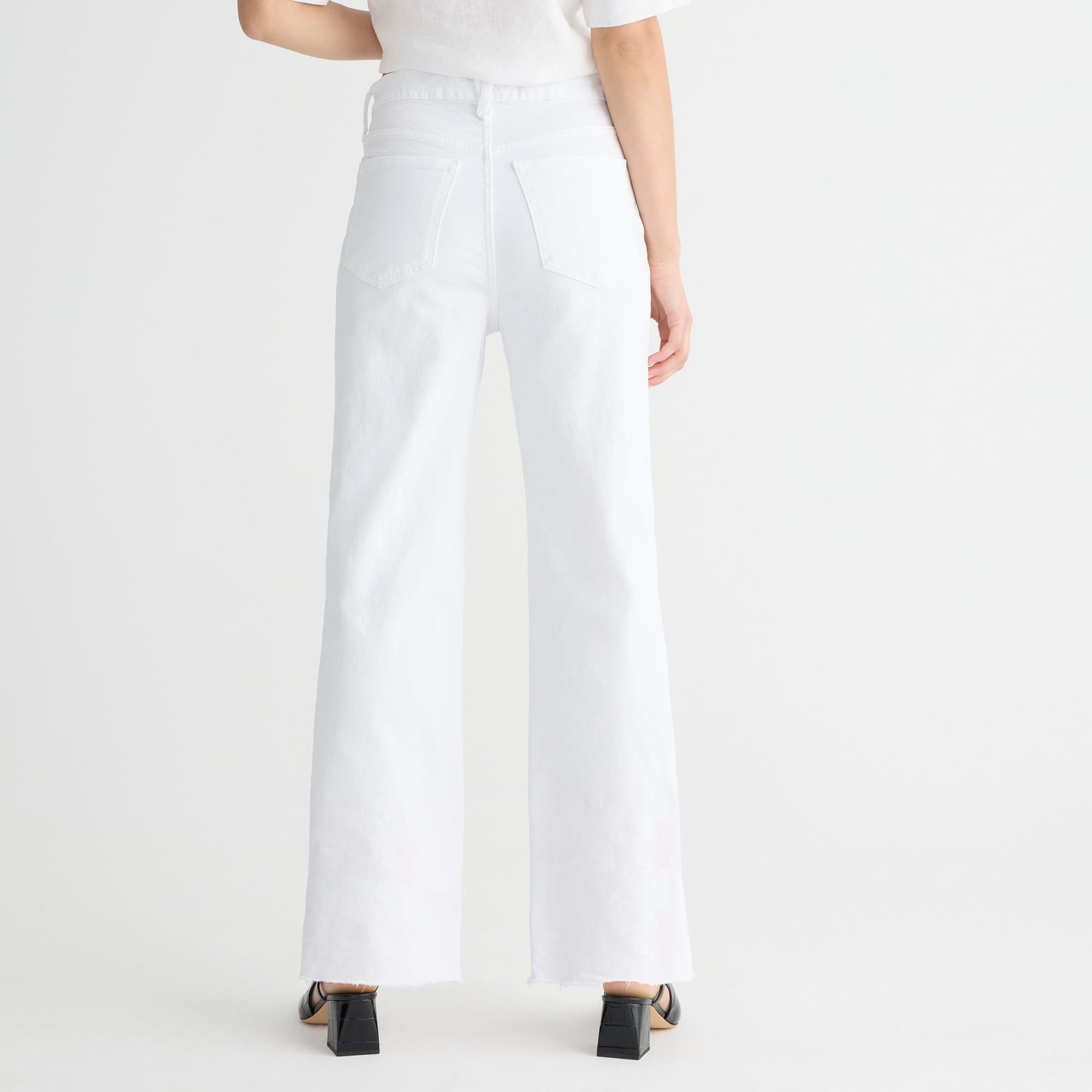 Slim Wide-leg Jean In White Wash For Women | J.Crew