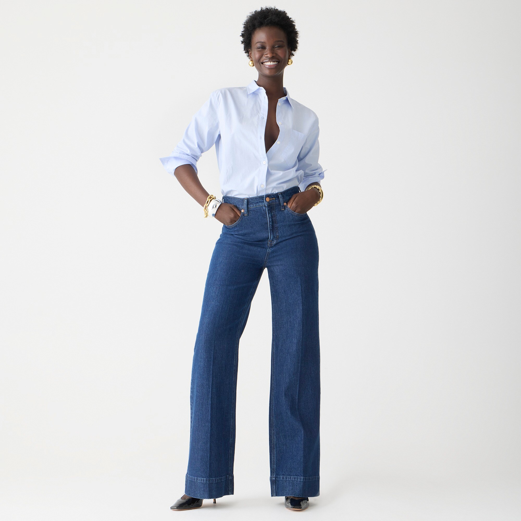 womens Tall denim trouser in Fiorellas wash