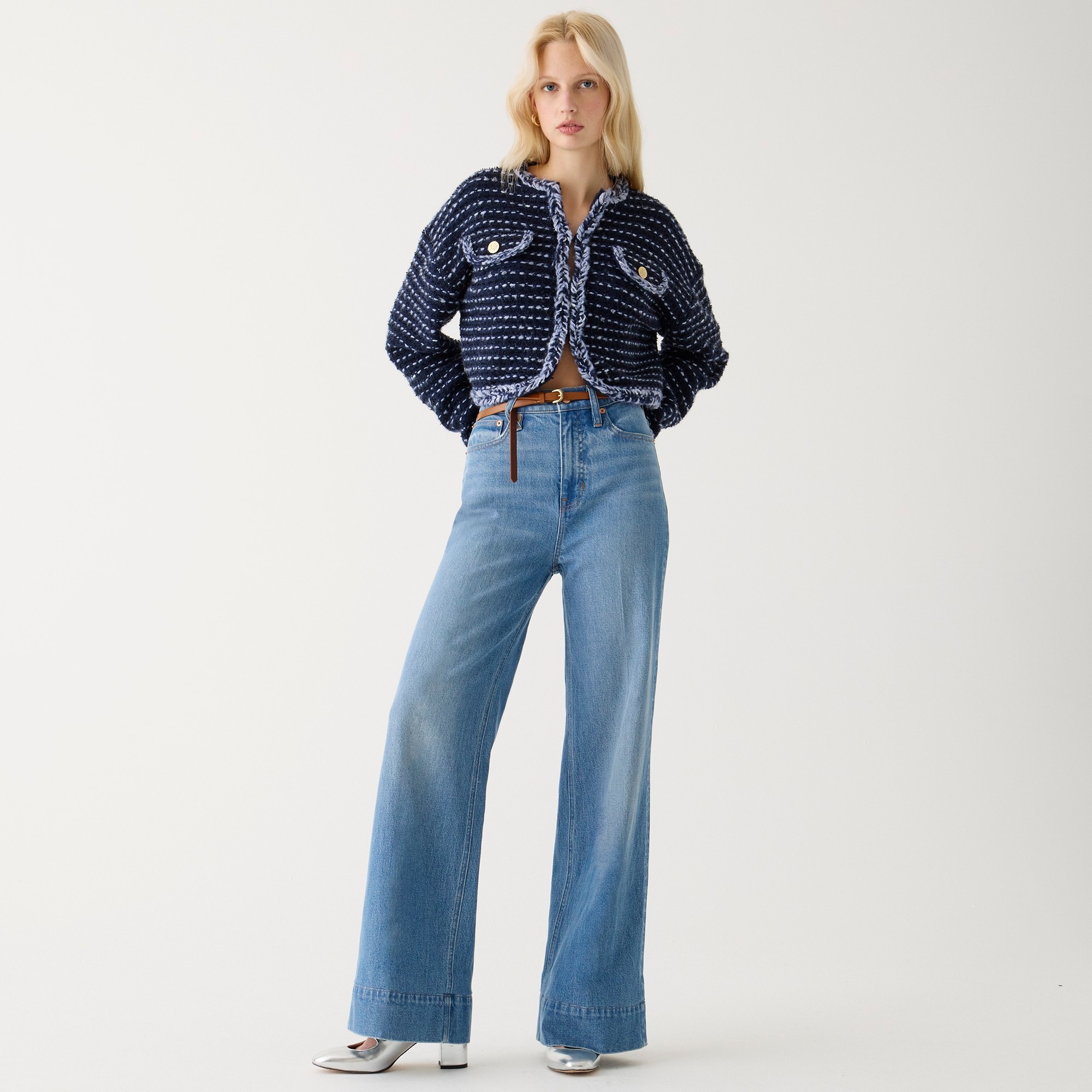womens Tall denim trouser in Chambray blue wash