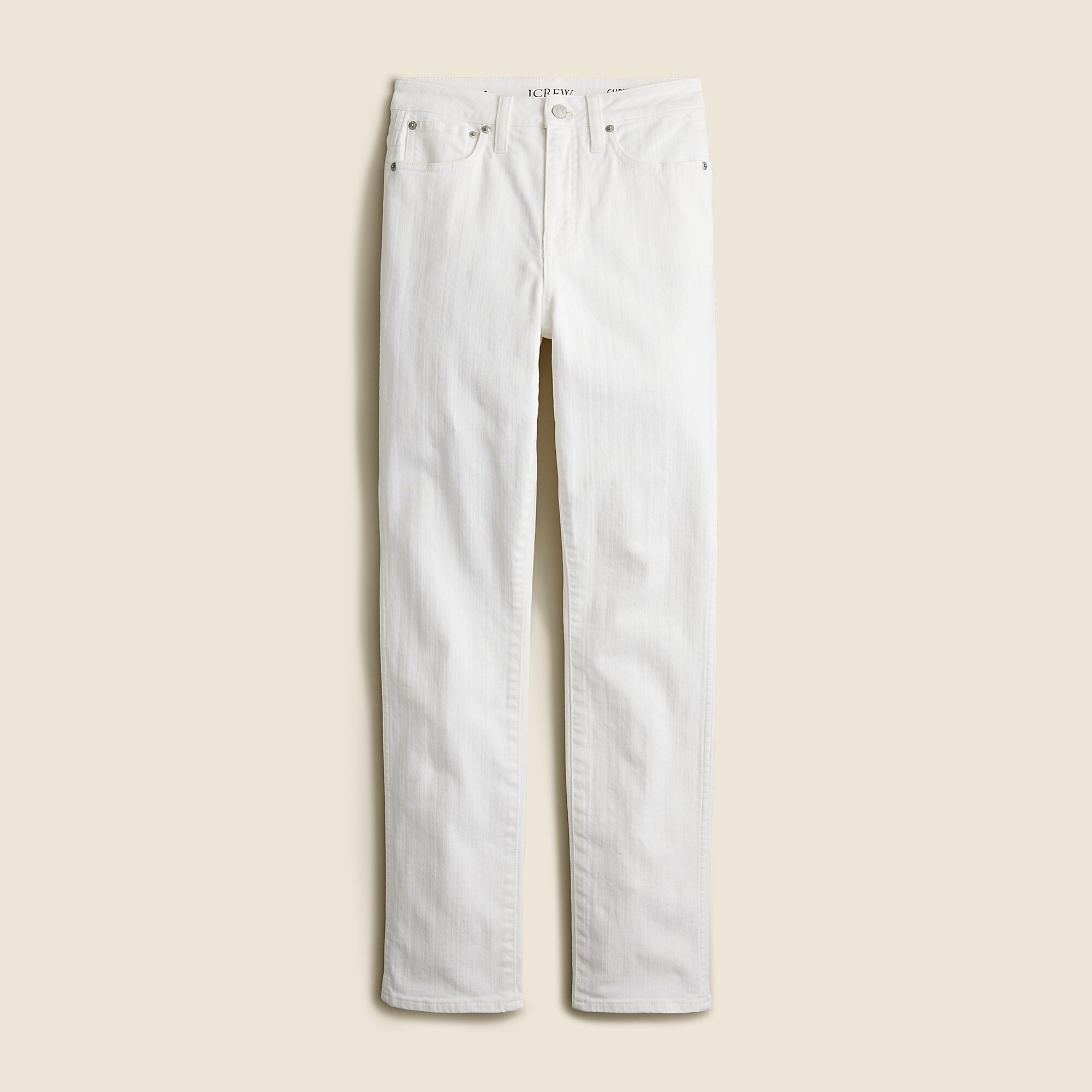 Curvy vintage slim-straight jean in white wash
