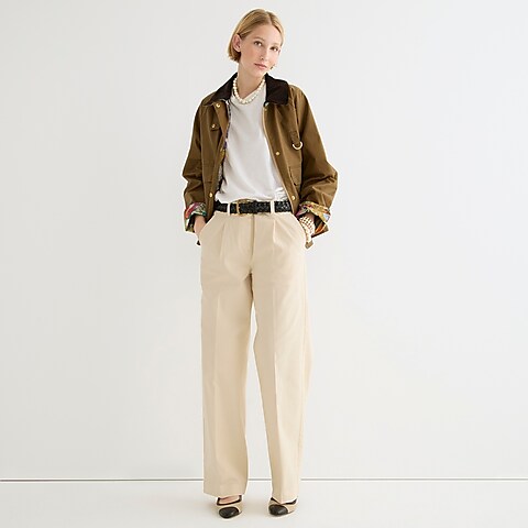 womens Tall pleated capeside chino pant