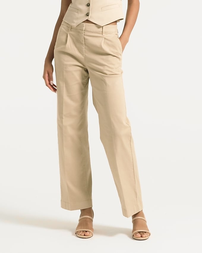 Pleated capeside chino pant