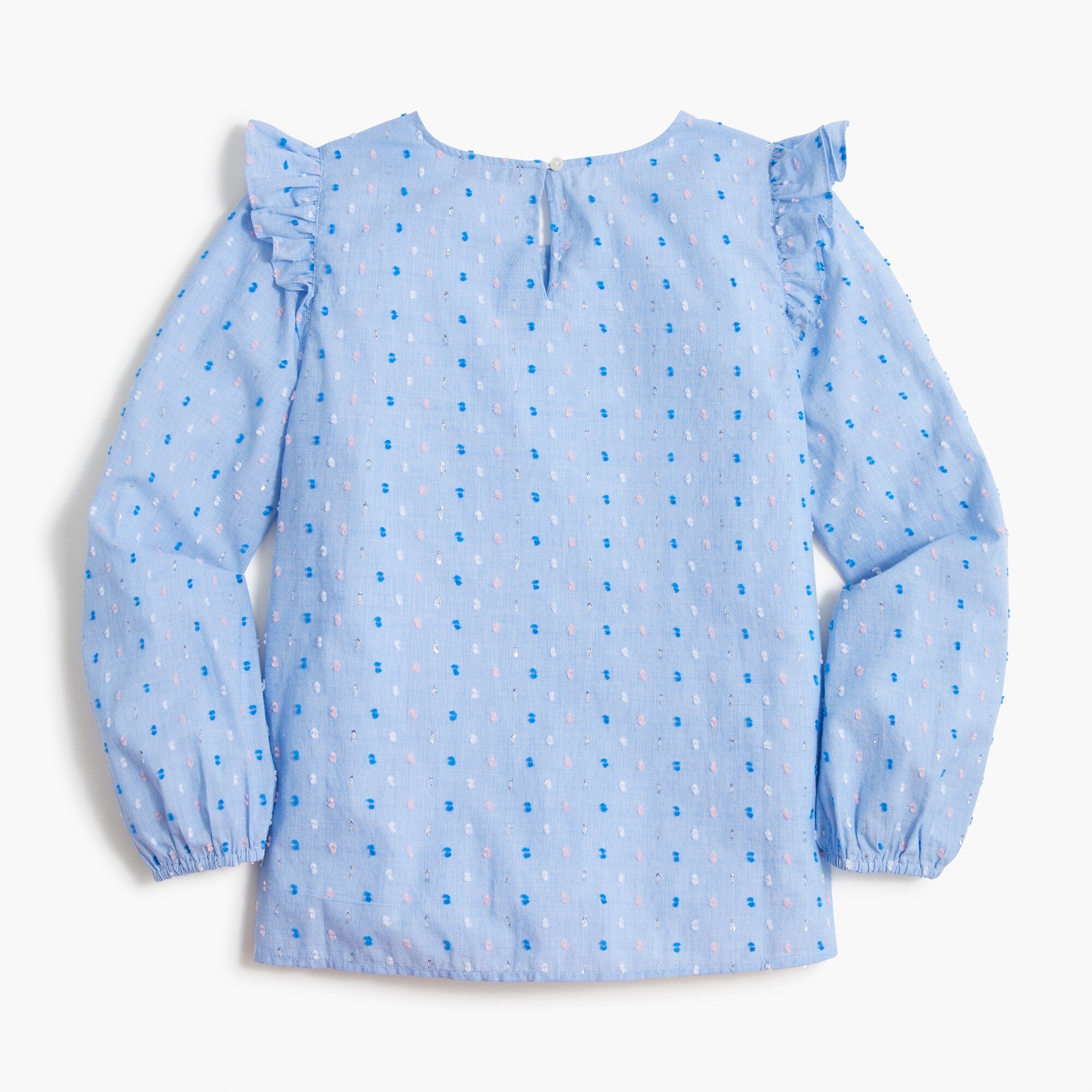 Long-sleeve ruffle top