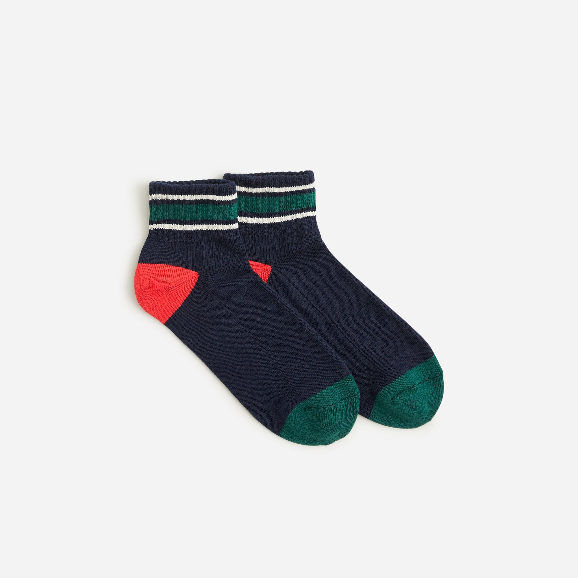 Athletic ankle socks in gym stripe