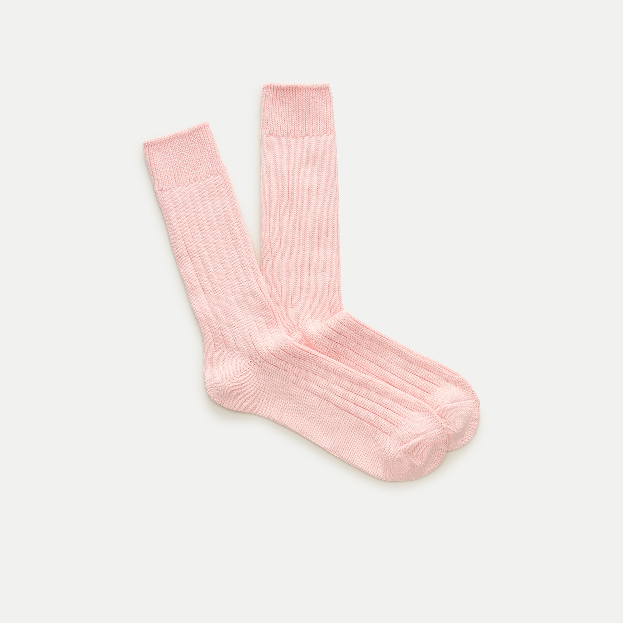 Ribbed cotton-blend socks