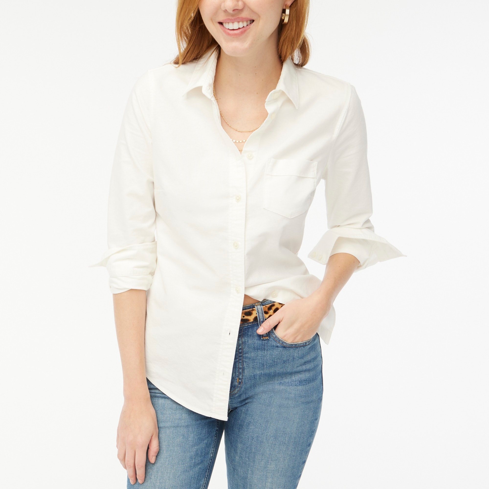 Button-up oxford shirt in signature fit
