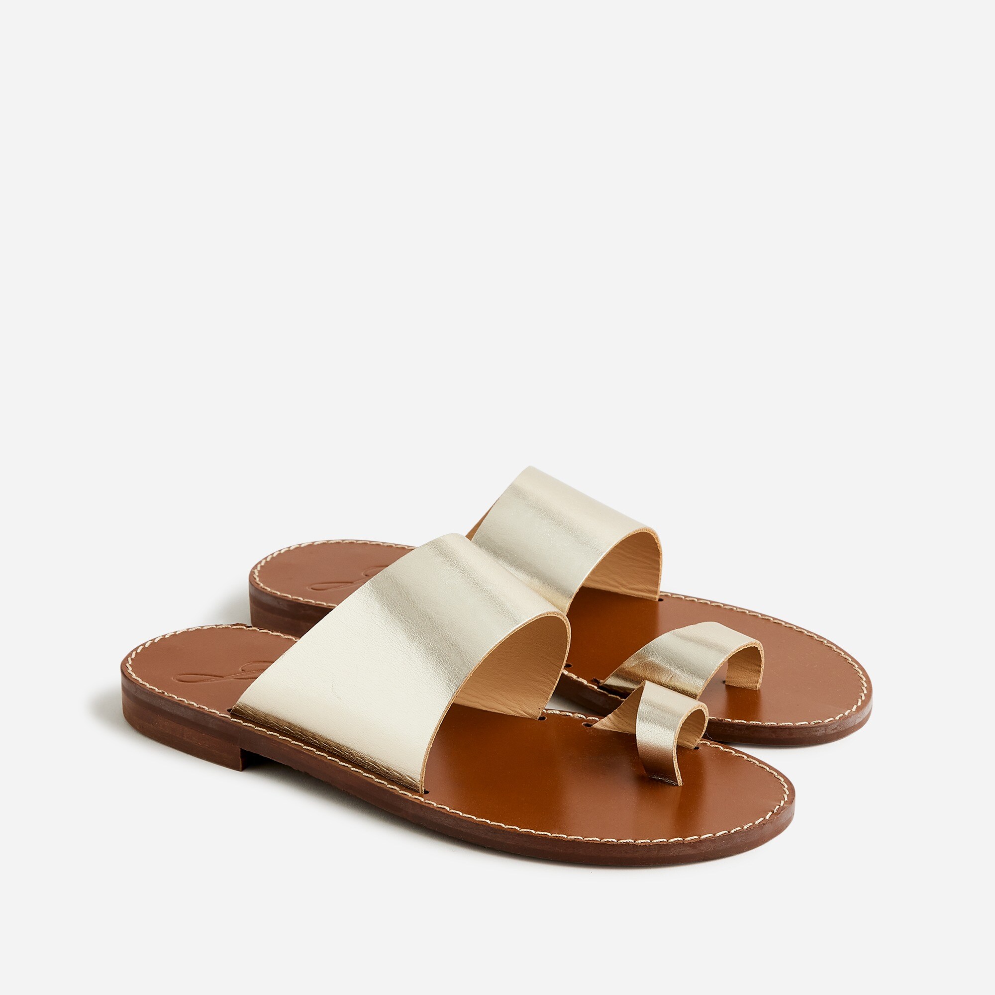 Marta made-in-Italy metallic leather sandals