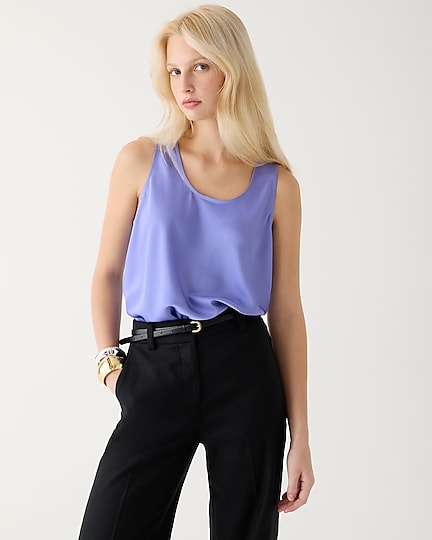 j.crew: sleeveless shell top in everyday crepe for women