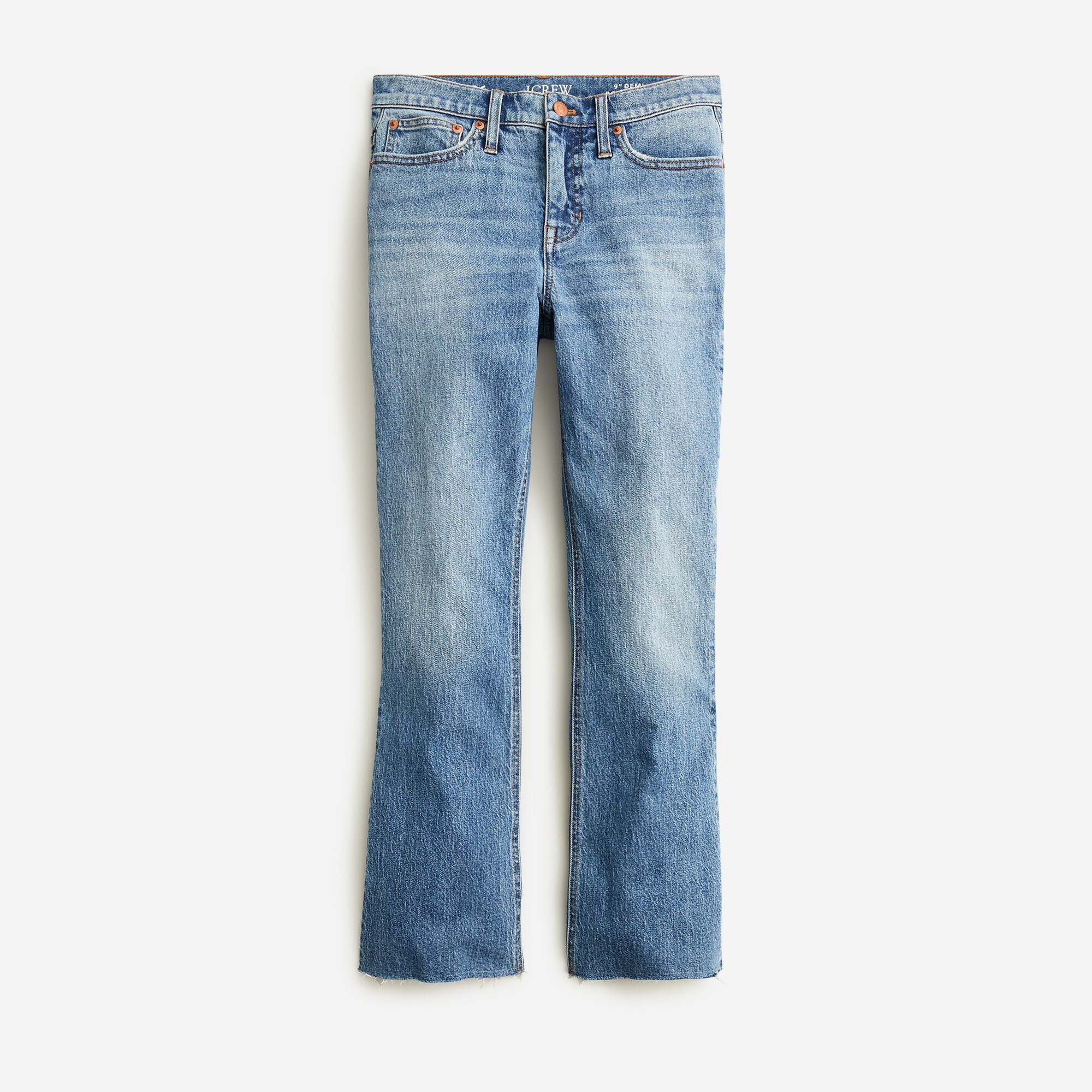 9" demi-boot crop jean in Cedar wash
