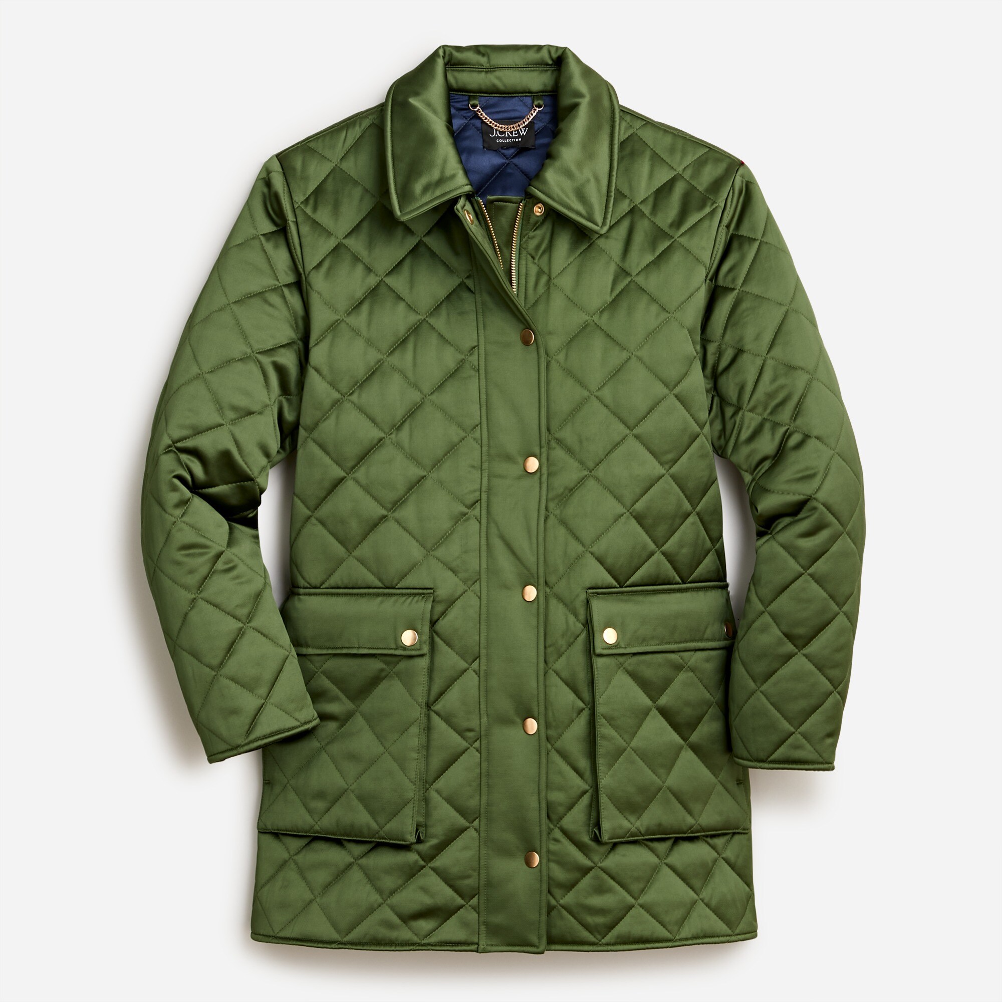 Collection quilted Barn Jacket™ in high-shine satin