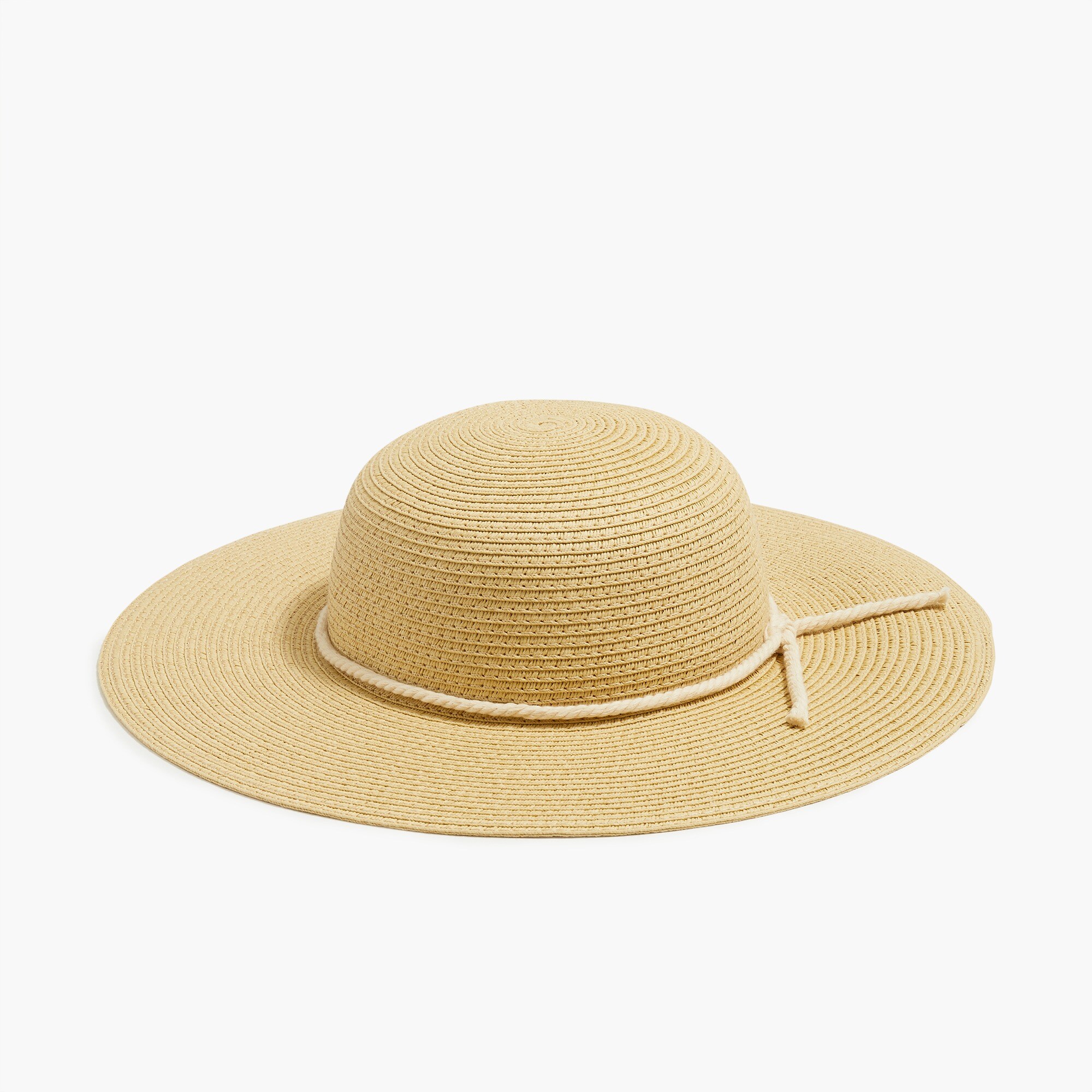 Girls' straw hat with white bow