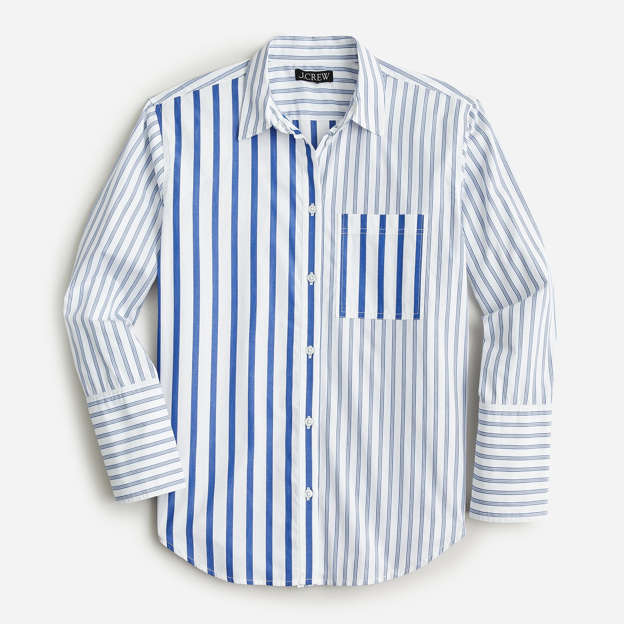 Garçon Shirt In Cocktail Stripe Cotton Poplin For Women | J.Crew