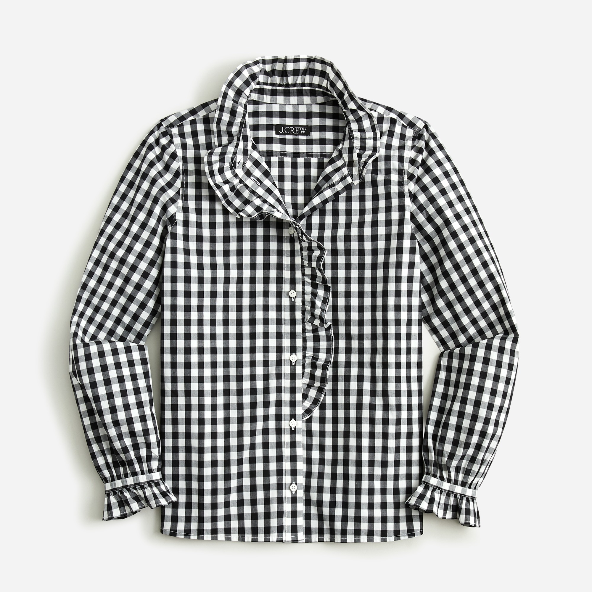J.Crew Cottage Cotton Poplin Top In Gingham For Women