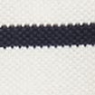 Cotton piqu&eacute;-stitch sweater in stripe IVORY NAVY STRIPE