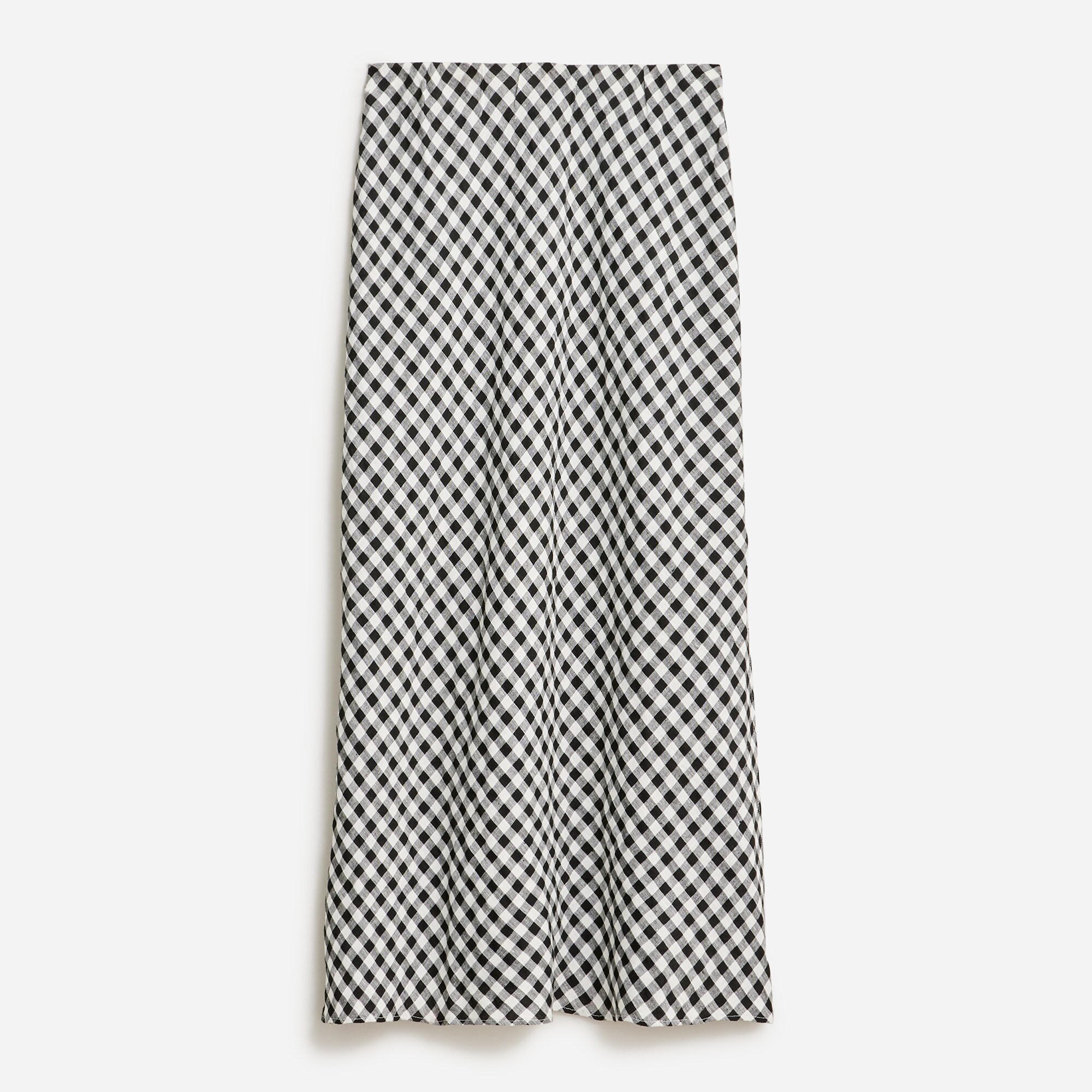 J.Crew Gwyneth Slip Skirt In Gramercy Gingham Linen For Women