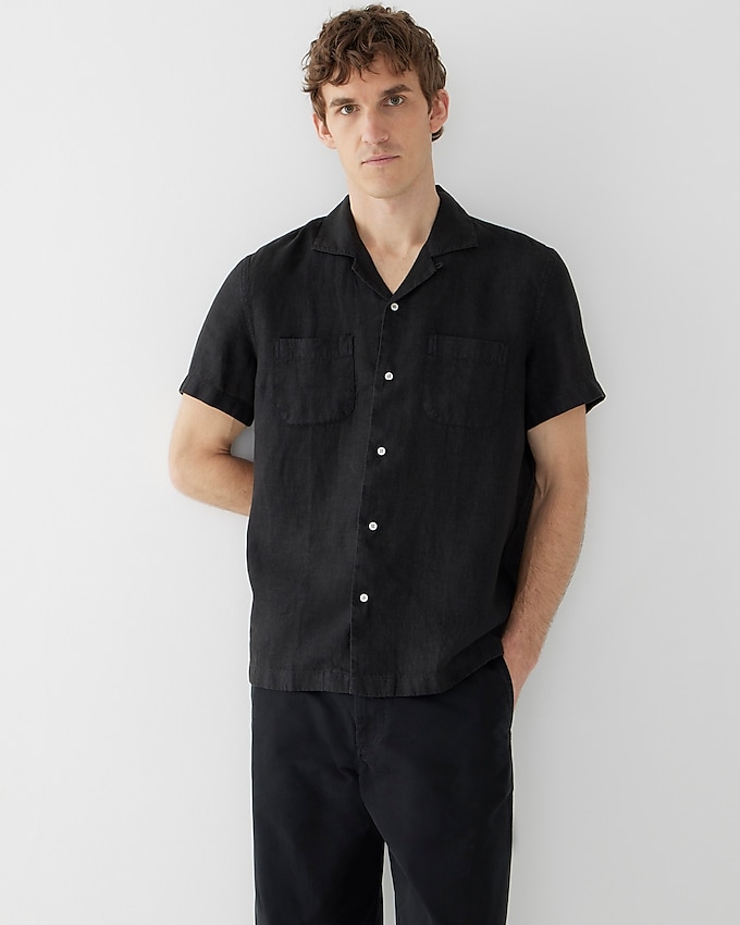 J.Crew: Short-sleeve Baird McNutt Irish Linen Camp-collar Shirt For Men